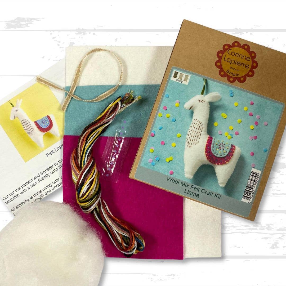 Filtkit Lamadjur - Llama Felt Craft Mini Kit