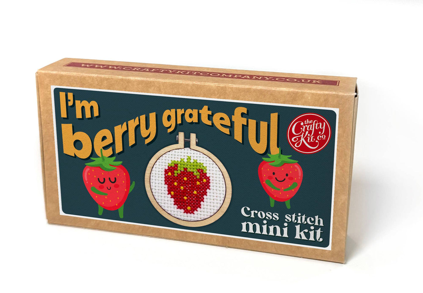"I'm Berry Grateful" Mini Matchbox broderikit