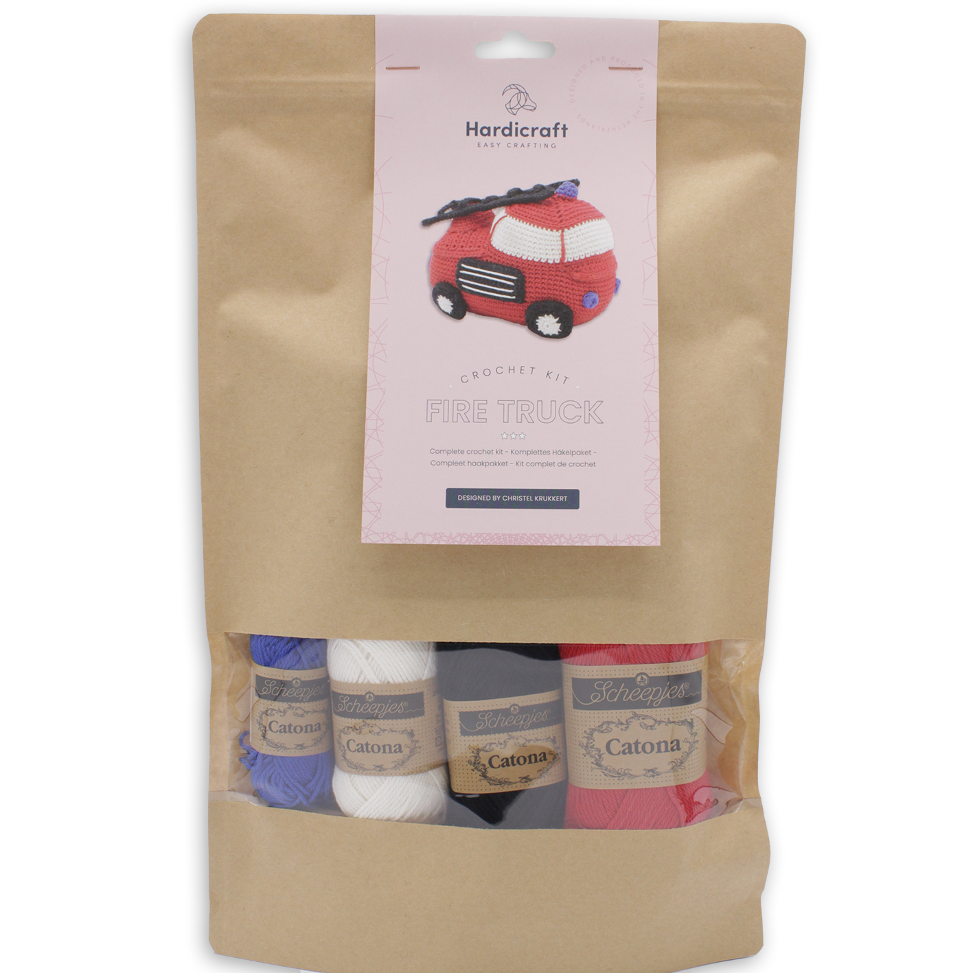 Hæklesæt brandbil
