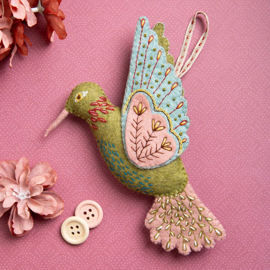 Felt kit Kolibri - Hummingbird Felt Craft Mini Kit