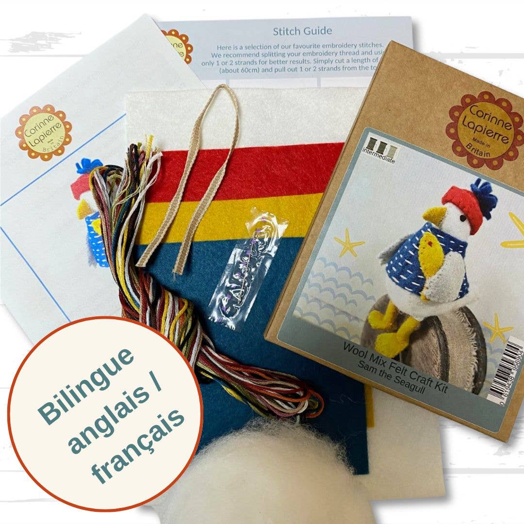 Filtkit Fiskmåsen Sam - Sam the Seagull Felt Craft Mini Kit