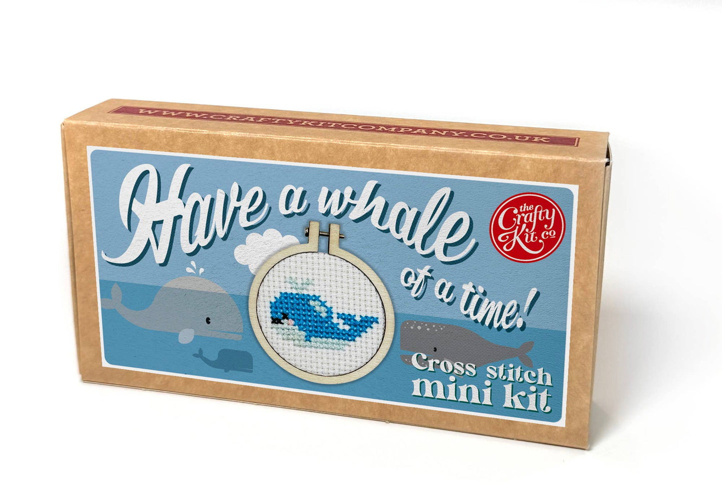 "Have A Whale Of A Time!" Mini Matchbox broderikit