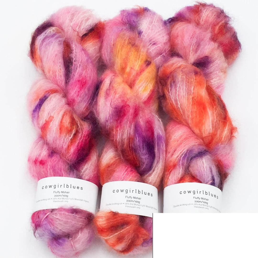 Fluffy Mohair gradient, Cowgirl blues