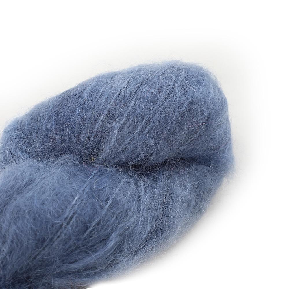Fluffy Mohair solids, Cowgirlblues