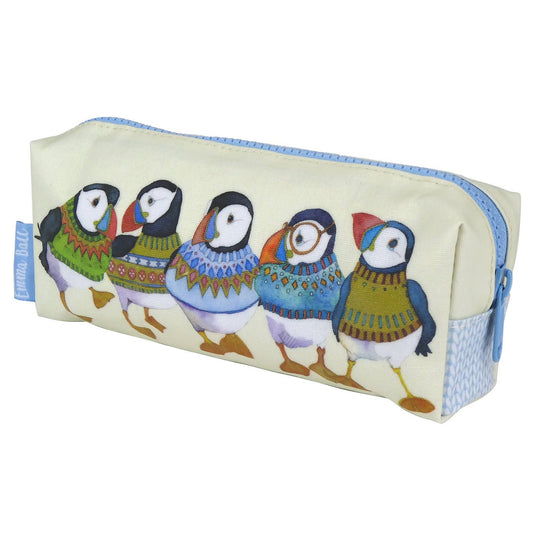 Woolly Puffins Pencil Case by Emma Ball