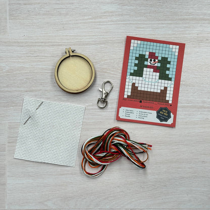 Snowglobe Mini Matchbox Christmas Cross Stitch Kit