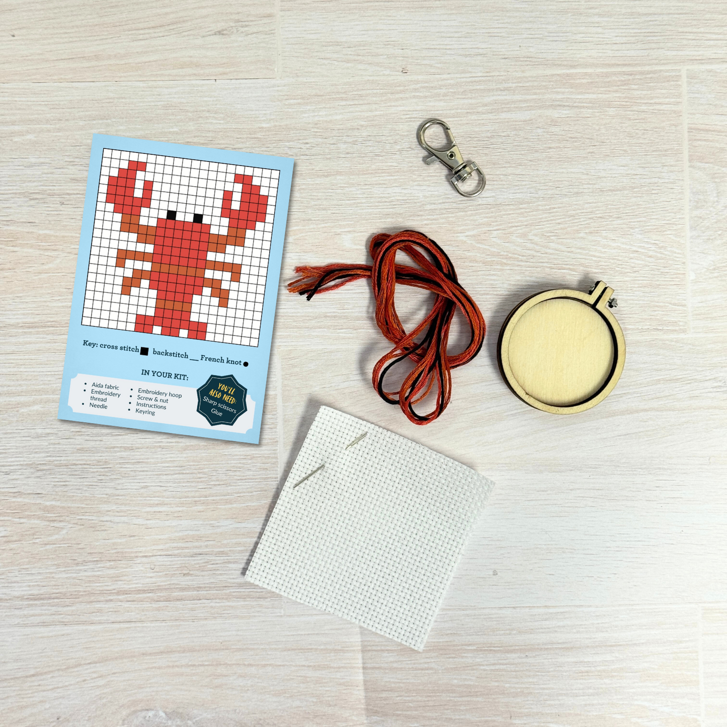 You're Claw-some! Mini Matchbox Cross Stitch Kit