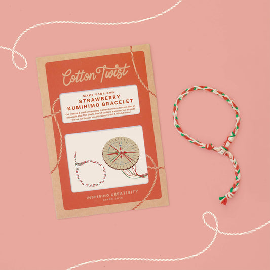 Make Your Own Strawberry Kumihimo Bracelet Kit