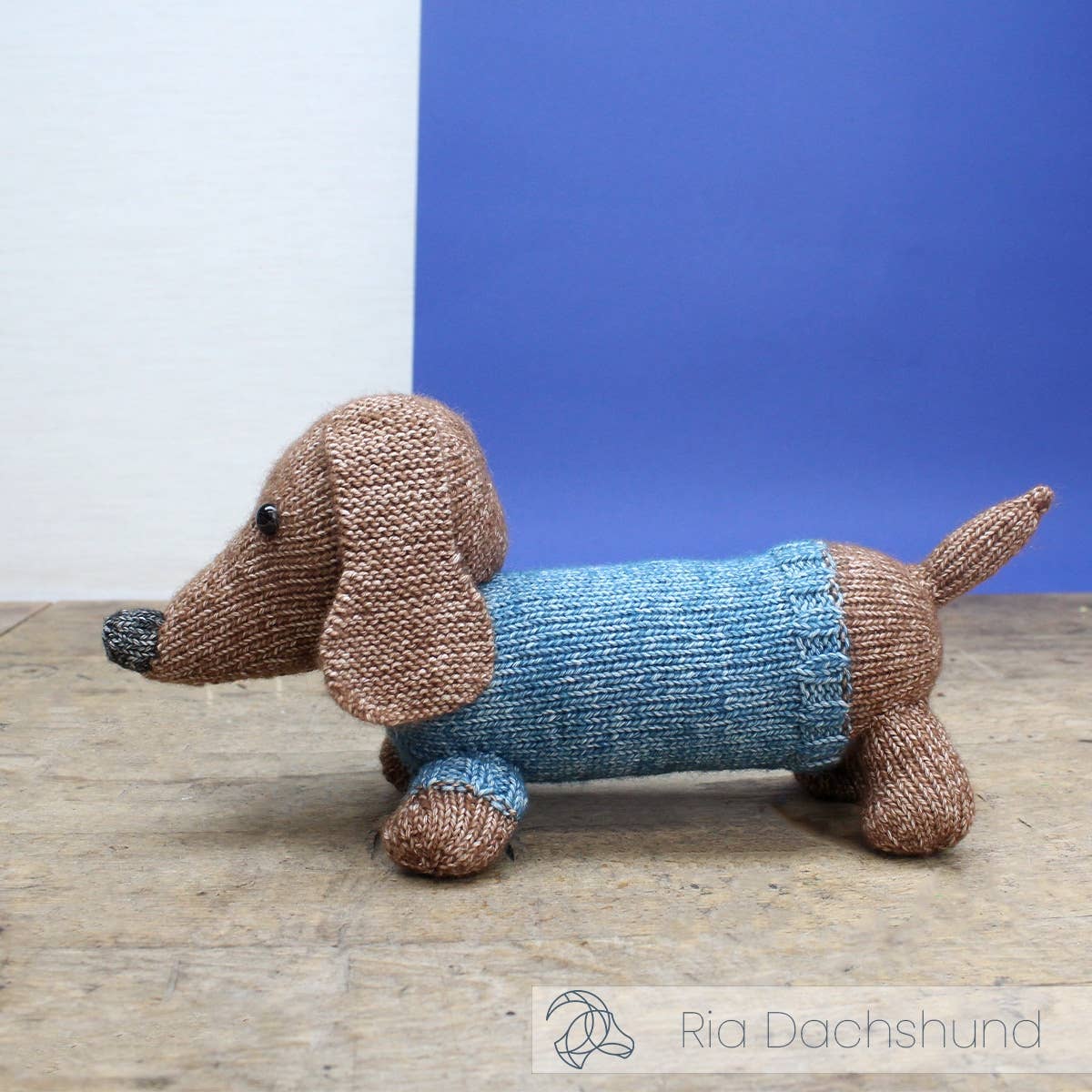 Stick-kit Taxen Ria - DIY Knitting Kit Ria Dachshund