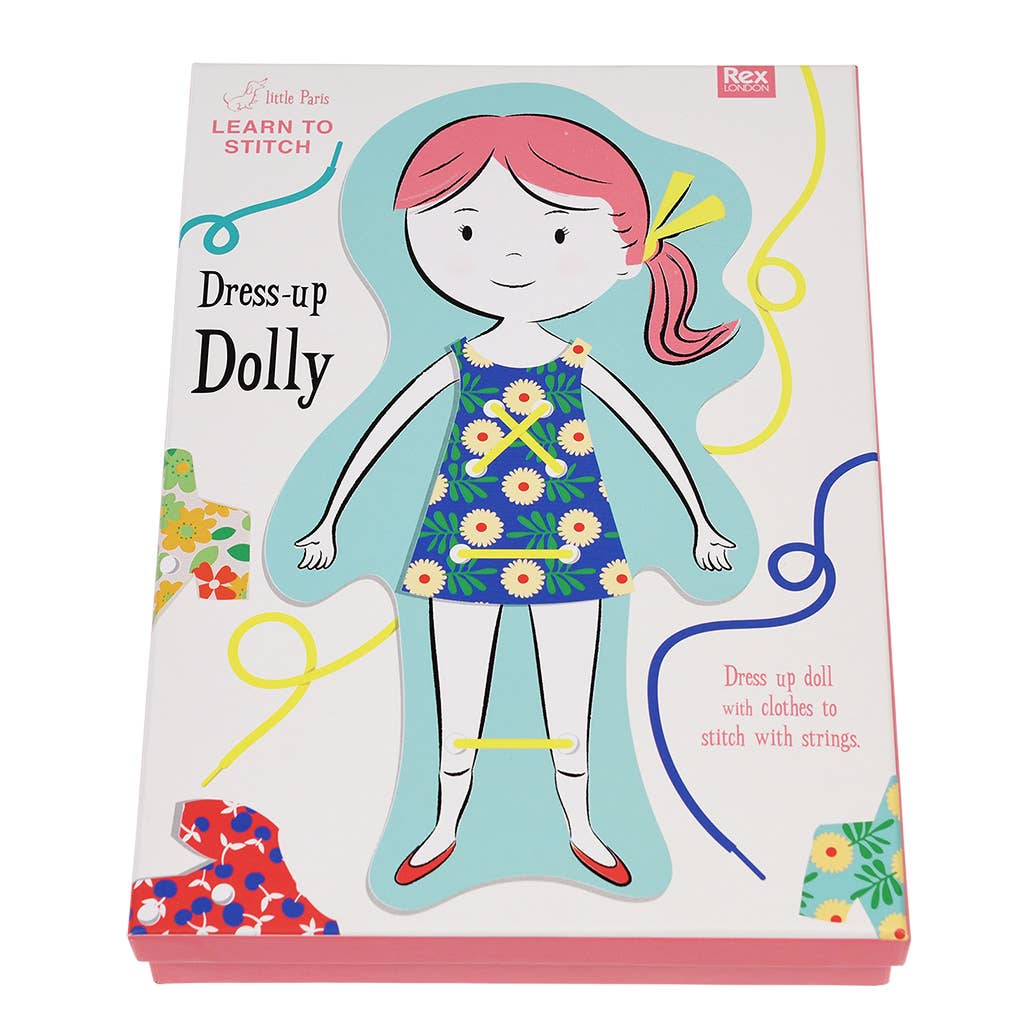 Learn to stitch dress-up dolly kit