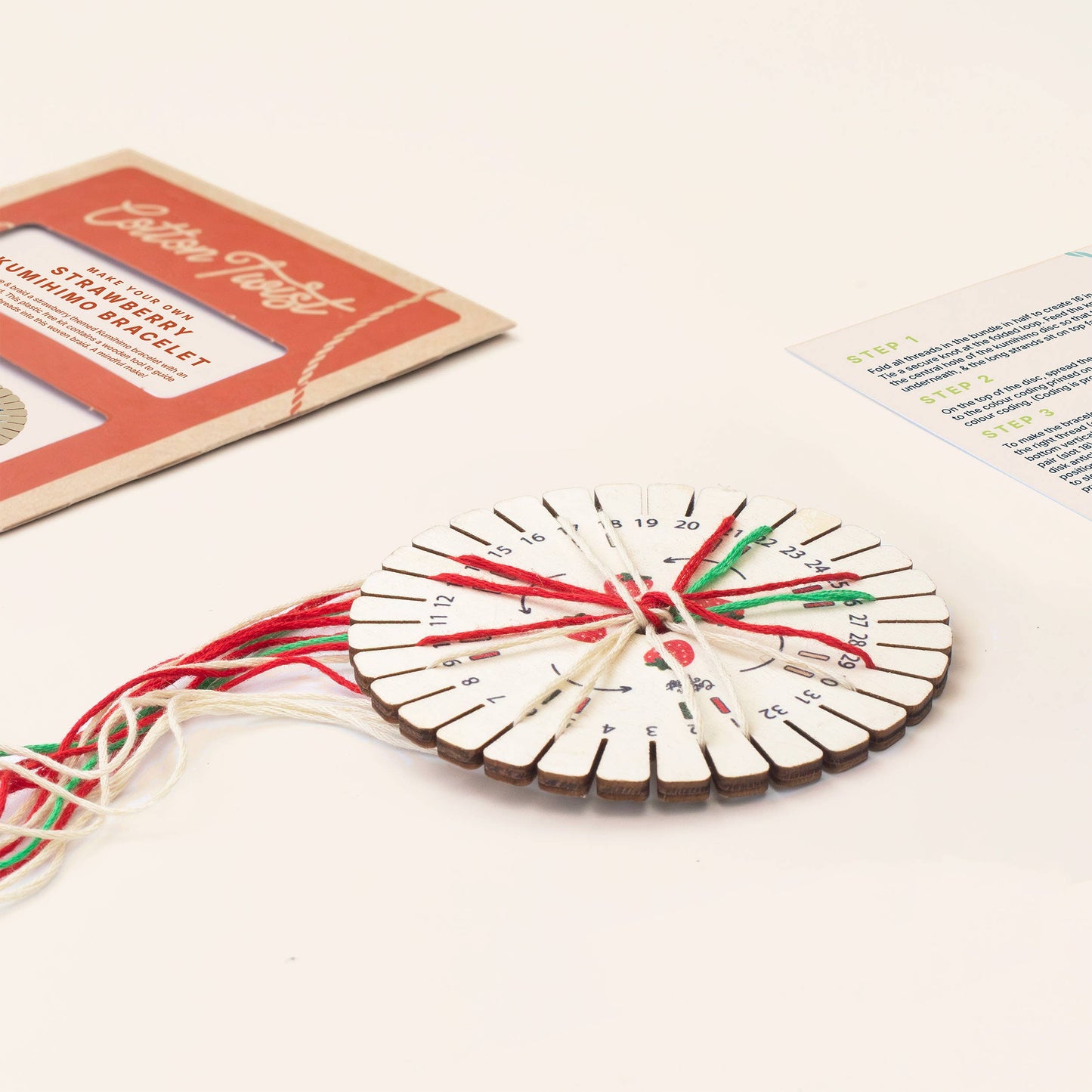 Make Your Own Strawberry Kumihimo Bracelet Kit