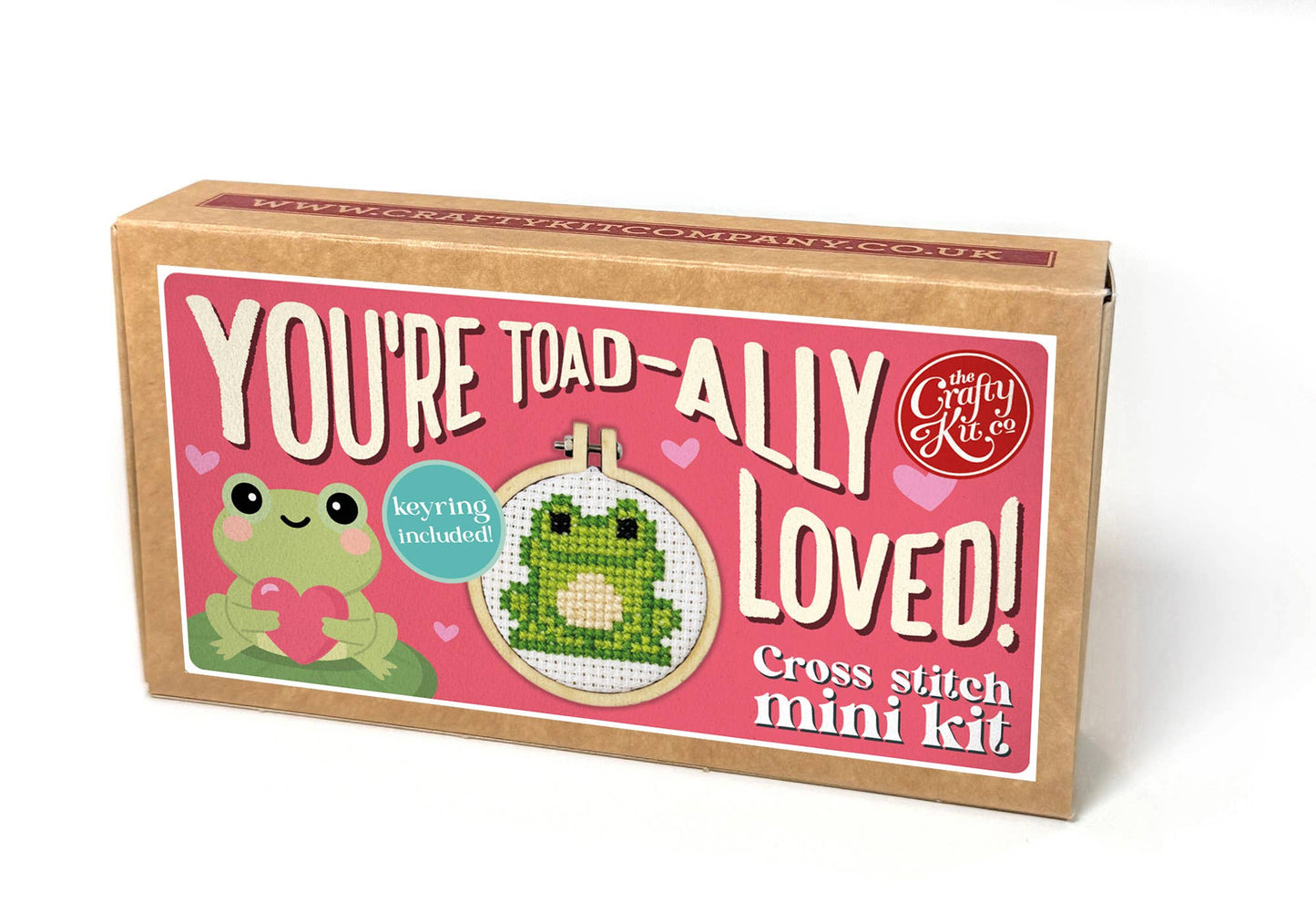 You're Toad-ally Loved! Mini Matchbox Cross Stitch Kit