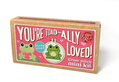 You're Toad-ally Loved! Mini Matchbox Cross Stitch Kit