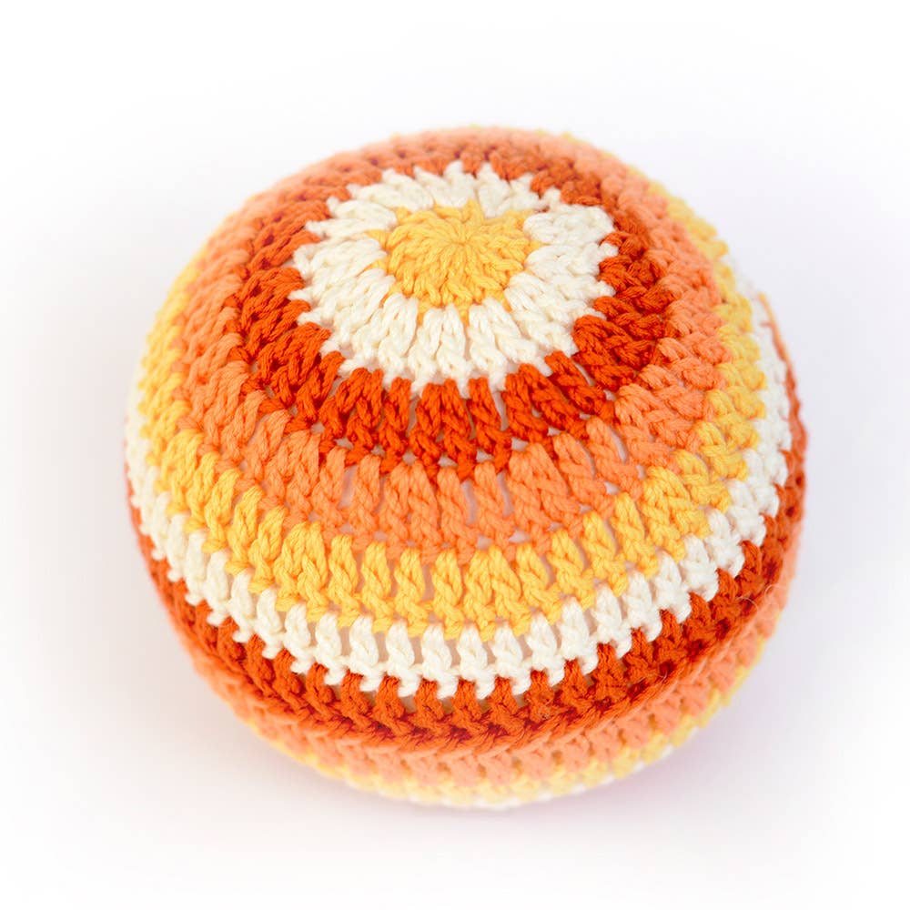 Crochet rattle ball for baby (färdigvirkad)