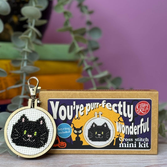 'You're purr-fect!' Mini Matchbox Cross Stitch Kit