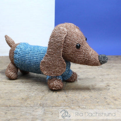 Stick-kit Taxen Ria - DIY Knitting Kit Ria Dachshund