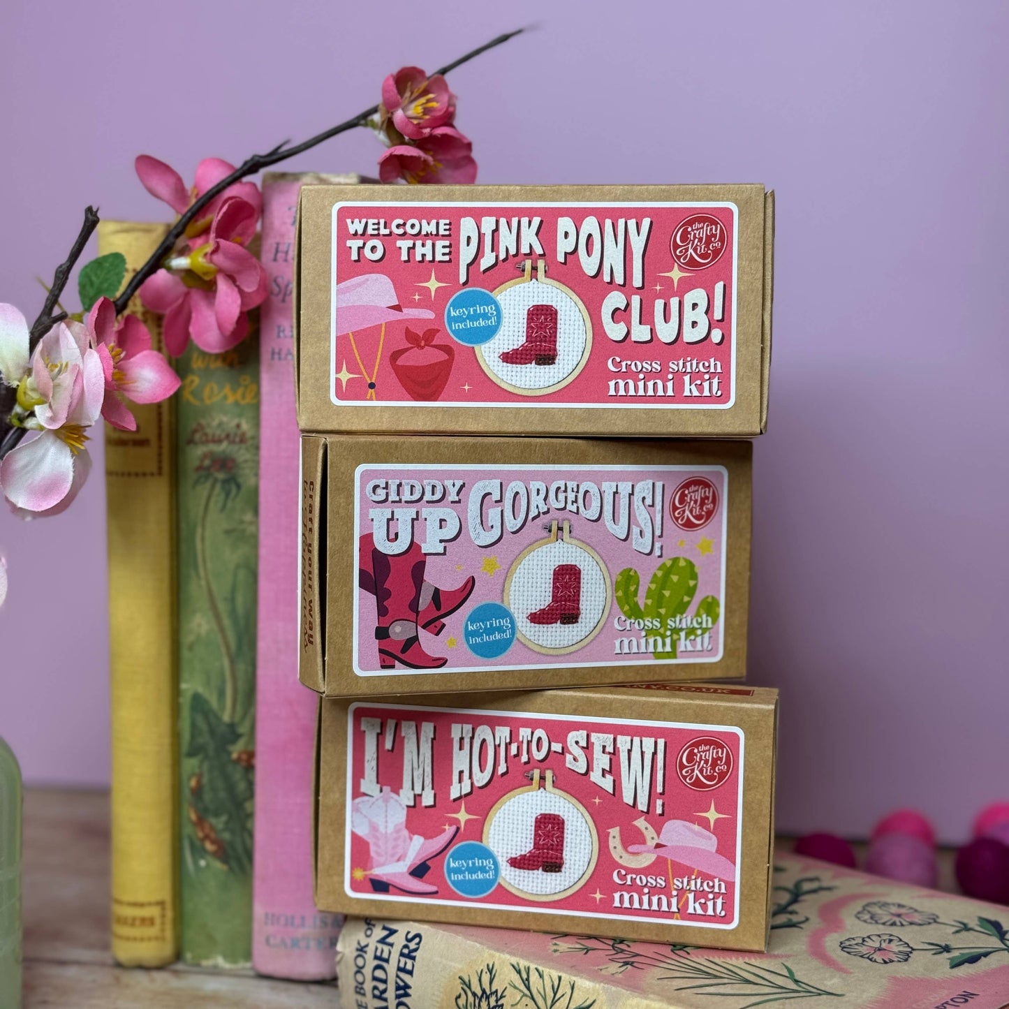 'Giddy Up Gorgeous!' Mini Matchbox Cross Stitch Kit