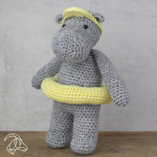 Virk-kit flodhästen Henny - DIY crochet kit Henny Hippo