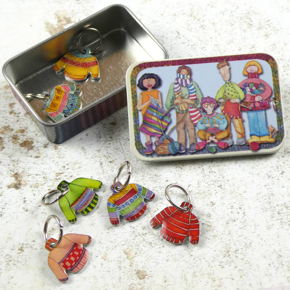 Jumpers Stitch Markers In A Knitters Pocket Tin