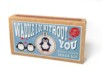 "Waddle I do Without You" Mini Matchbox broderikit