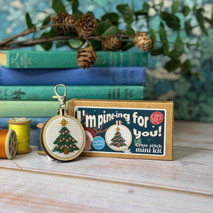 Christmas Tree Mini Matchbox Christmas Cross Stitch Kit