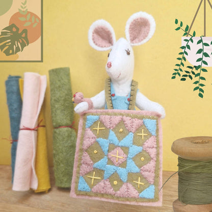 Lilla musen gör en quiltad filt, mini-filtkit