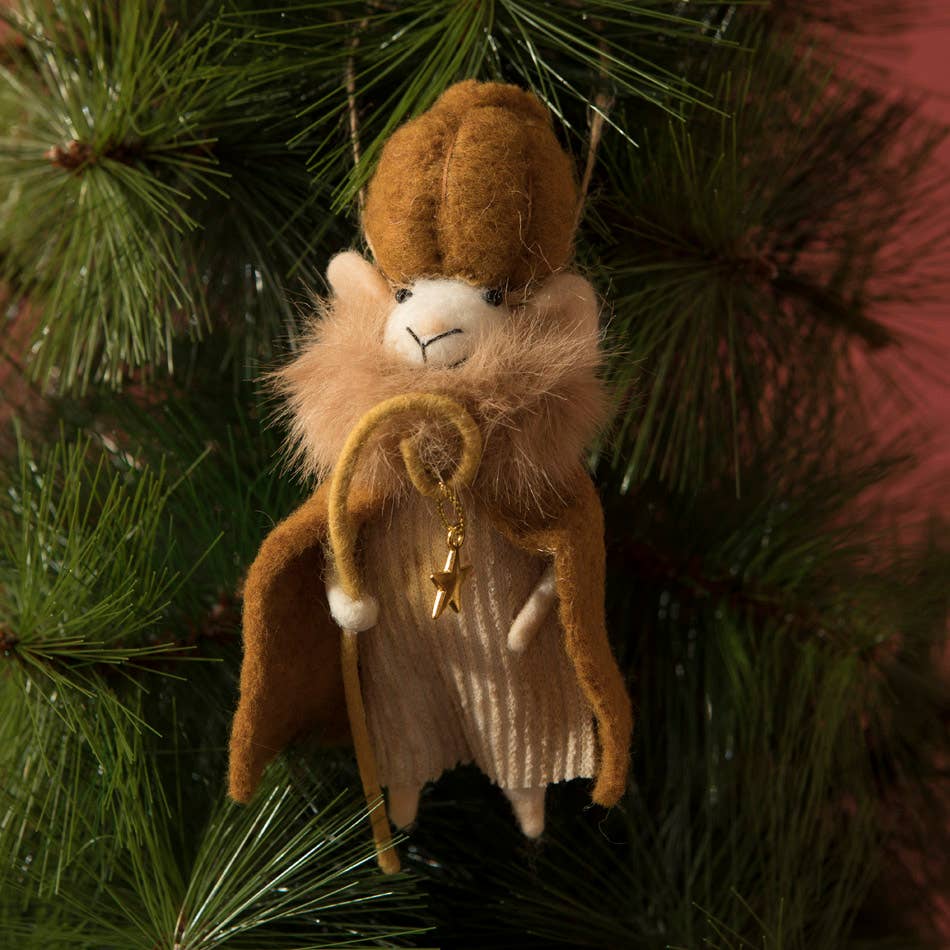 Wise Men Mouse Felt Ornament
