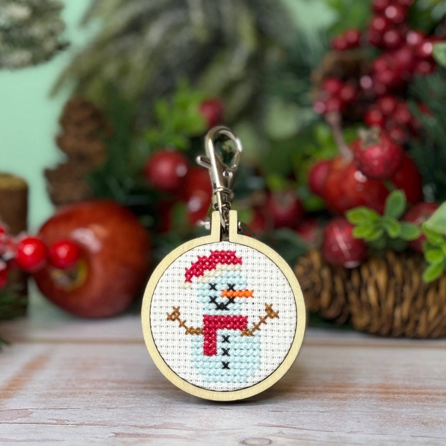 Snowman Mini Matchbox Christmas Cross Stitch Kit