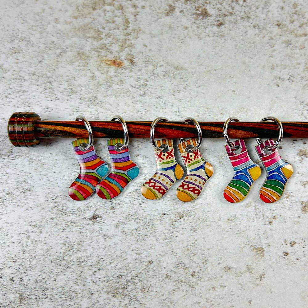 Socks Stitch Markers (Set of 6)