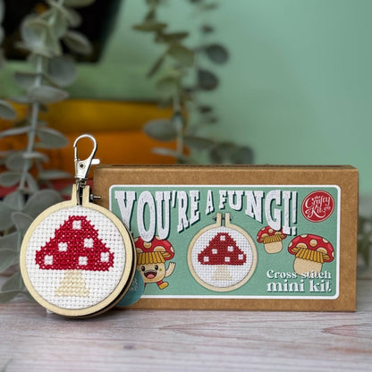 'You're a Fungi!' Mini Matchbox Cross Stitch Kit