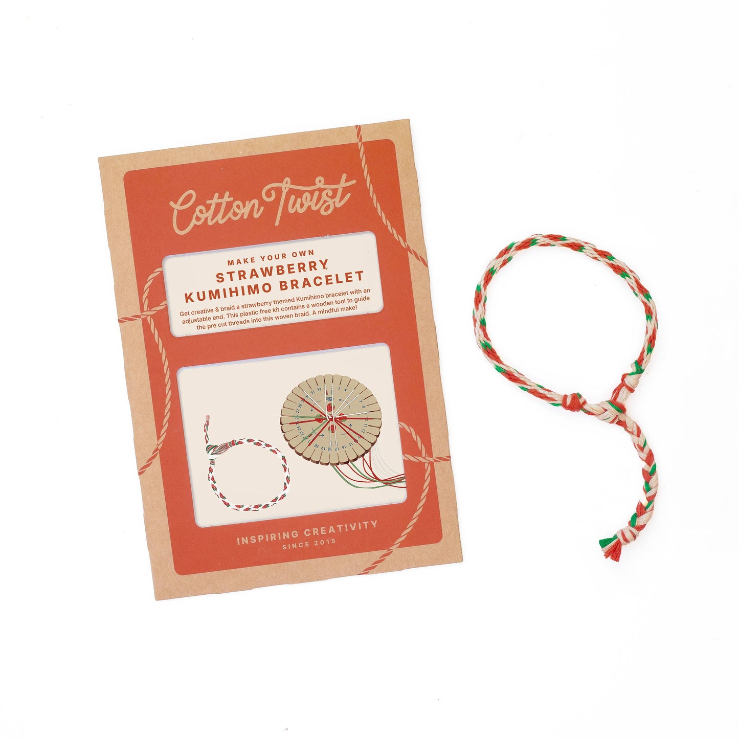 Make Your Own Strawberry Kumihimo Bracelet Kit