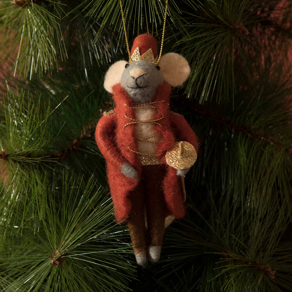 Circus Artist Mouse Felt Ornament