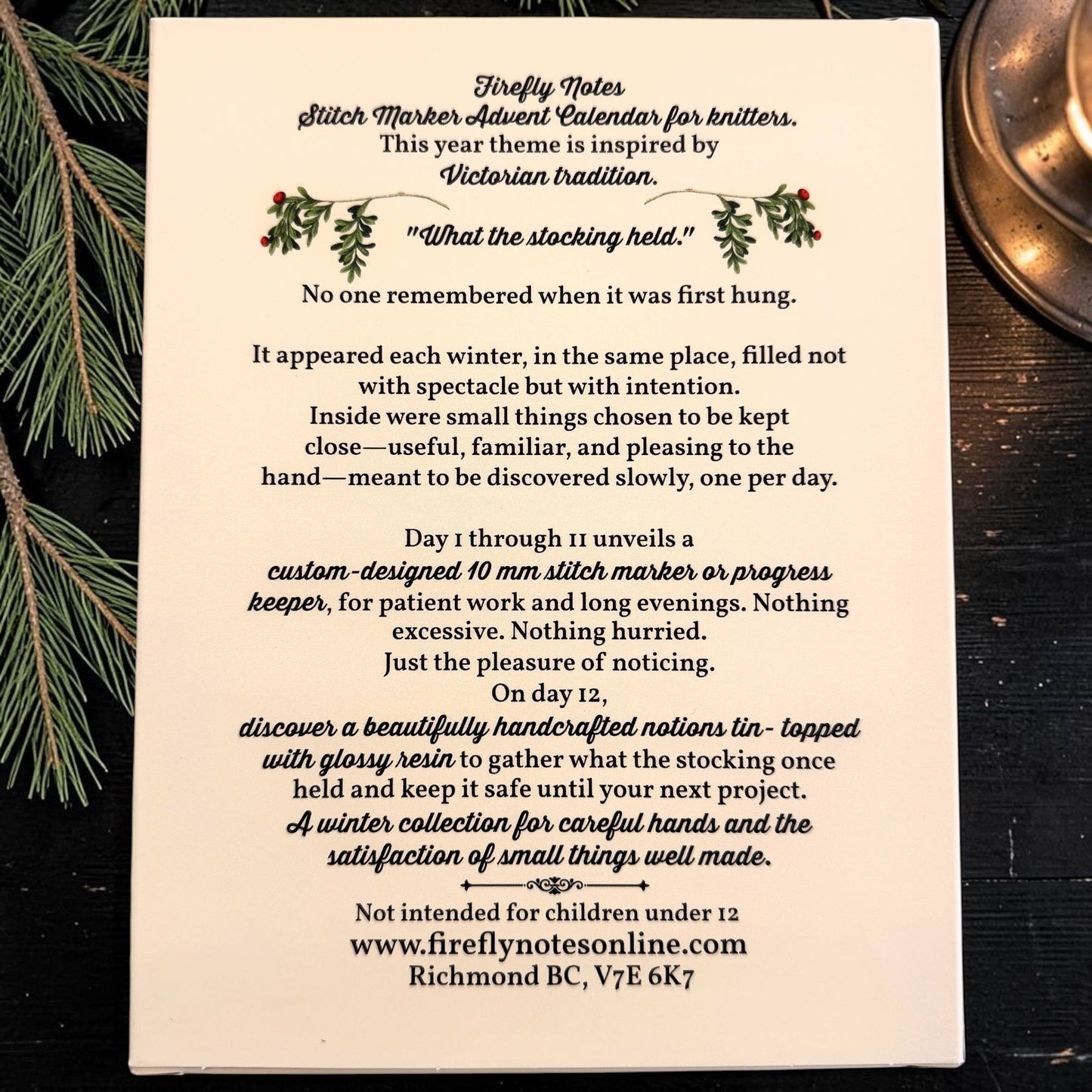 *PRE SALE!* 2026 Stitch Marker Adventskalender från Firefly Notes