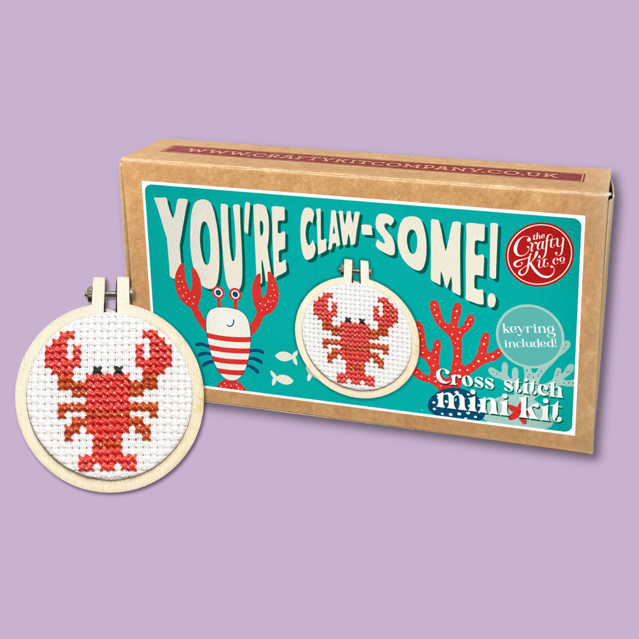 You're Claw-some! Mini Matchbox Cross Stitch Kit