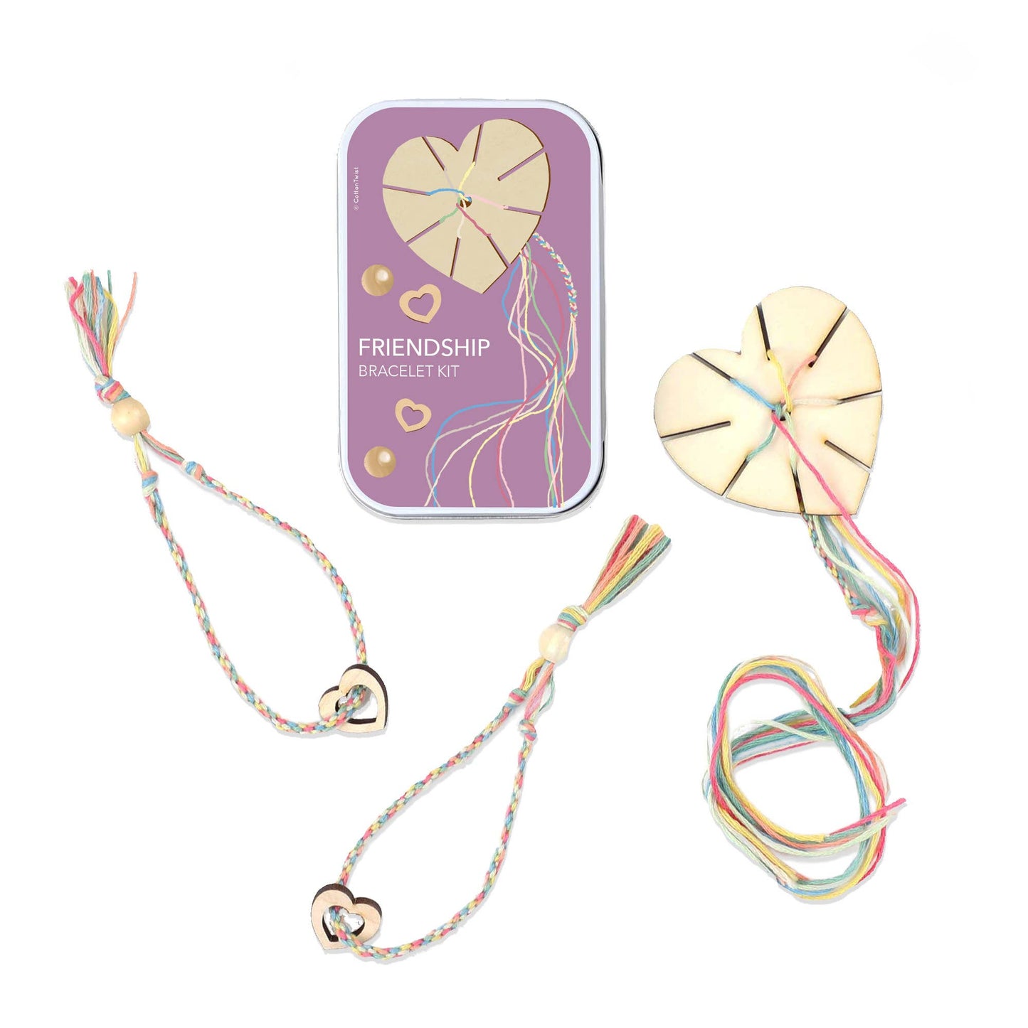 Skapa två vänskapsarmband, kit med presentask