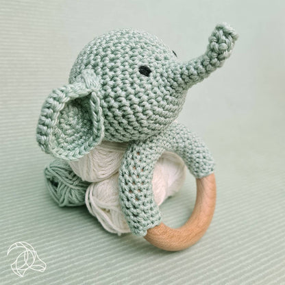 Virk-kit elefant med skallra - Rattle Elephant