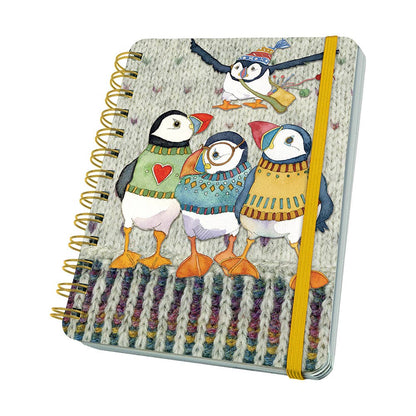 Woolly Puffins WIRO Notebook with Pockets