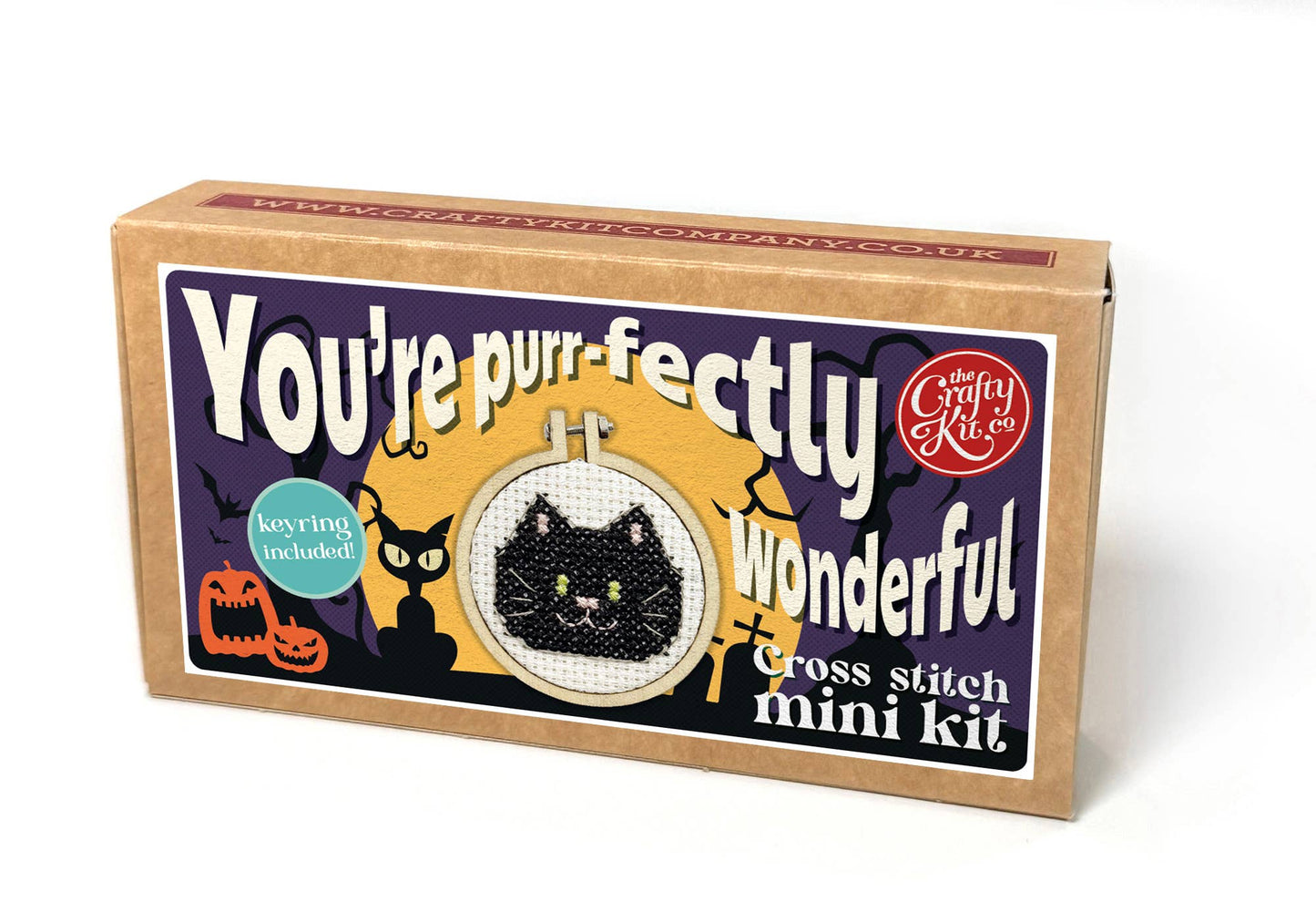 'You're purr-fect!' Mini Matchbox Cross Stitch Kit