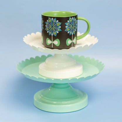 Casbah Blue Flower Mid Century stapelbar mugg med matt yta