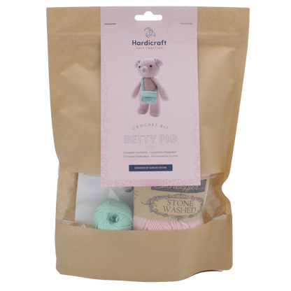 Virk-kit grisen Betty - DIY Crochet kit Betty Pig