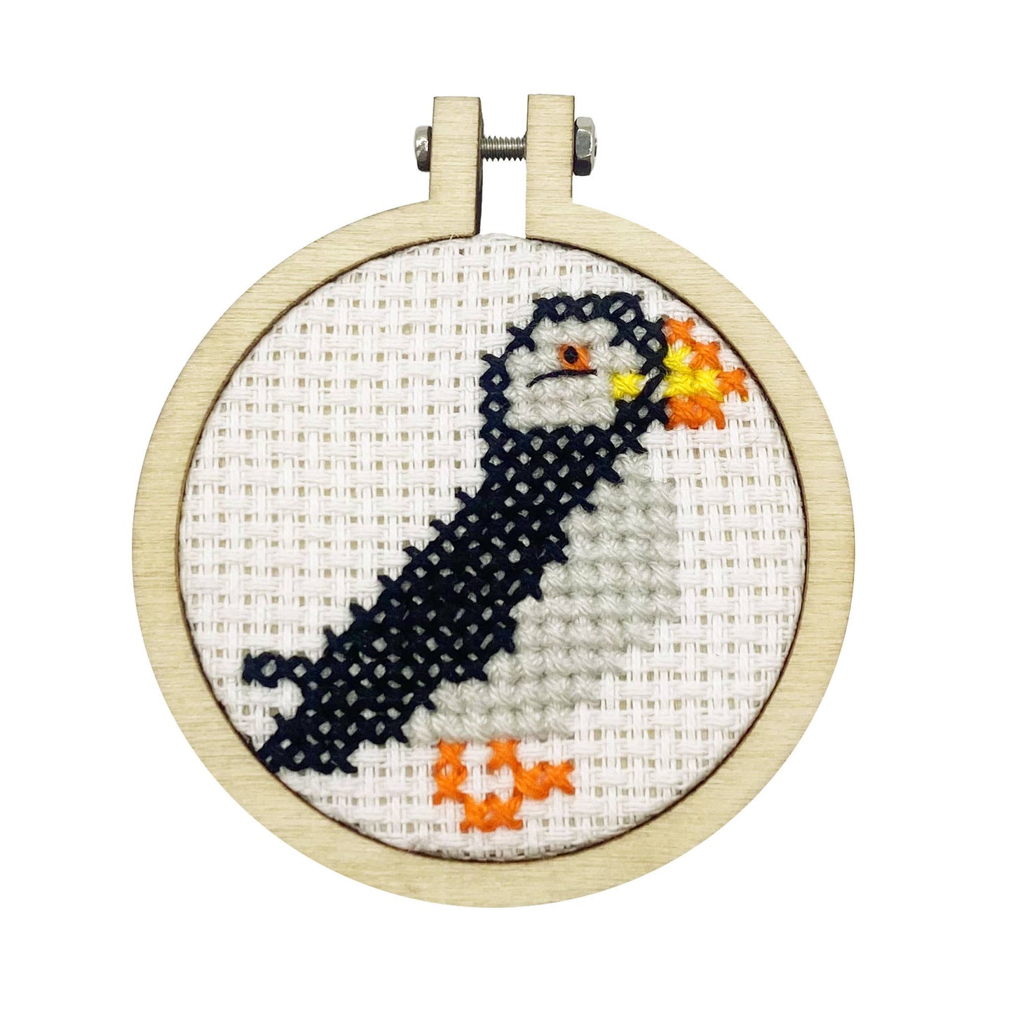 'I Puffin Love Shetland!' Mini Matchbox Cross Stitch Kit
