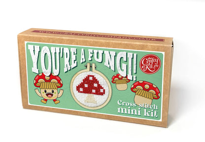 'You're a Fungi!' Mini Matchbox Cross Stitch Kit
