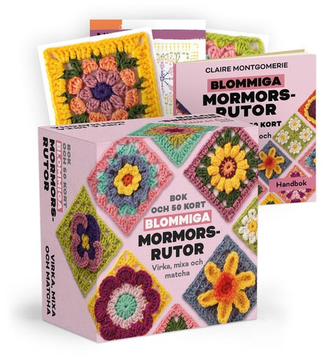 Blommiga Mormorsrutor (boxen säljs även utan garn!)