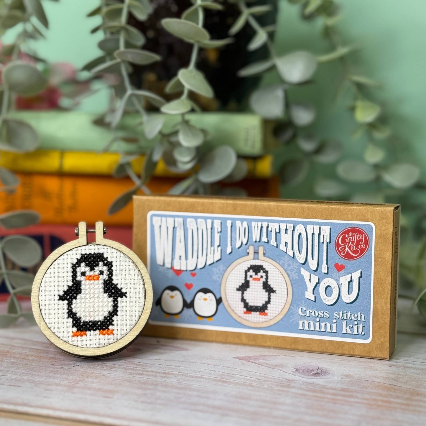 "Waddle I do Without You" Mini Matchbox broderikit