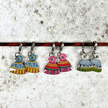 Hats Crochet Stitch Markers In A Tin by Emma Ball