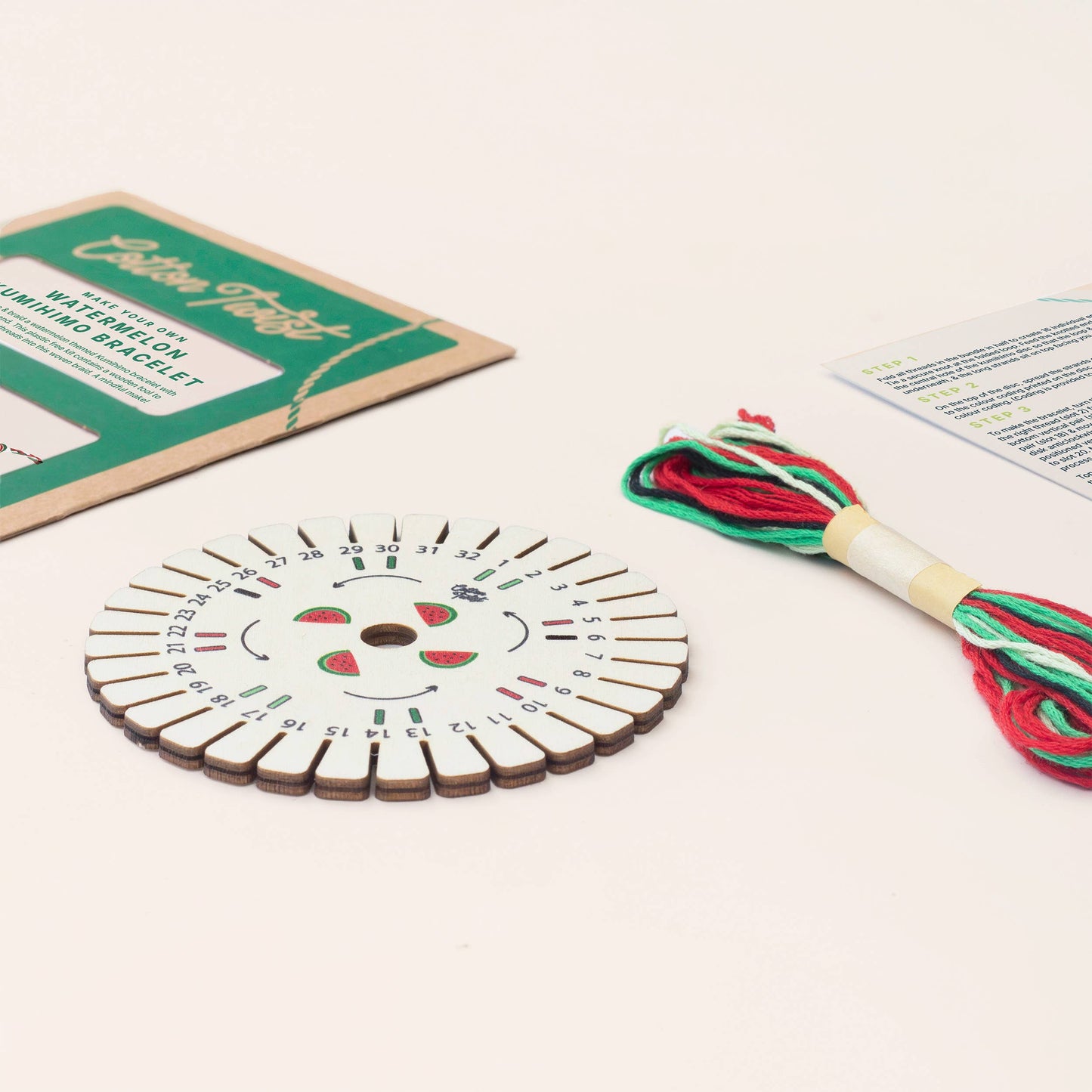 Make Your Own Watermelon Kumihimo Bracelet Kit