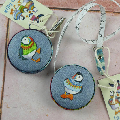 Woolly Puffins Tape Measure by Emma Ball