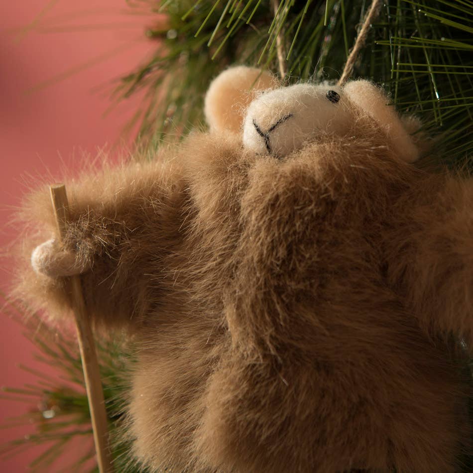 Skier Mouse Felt Ornament