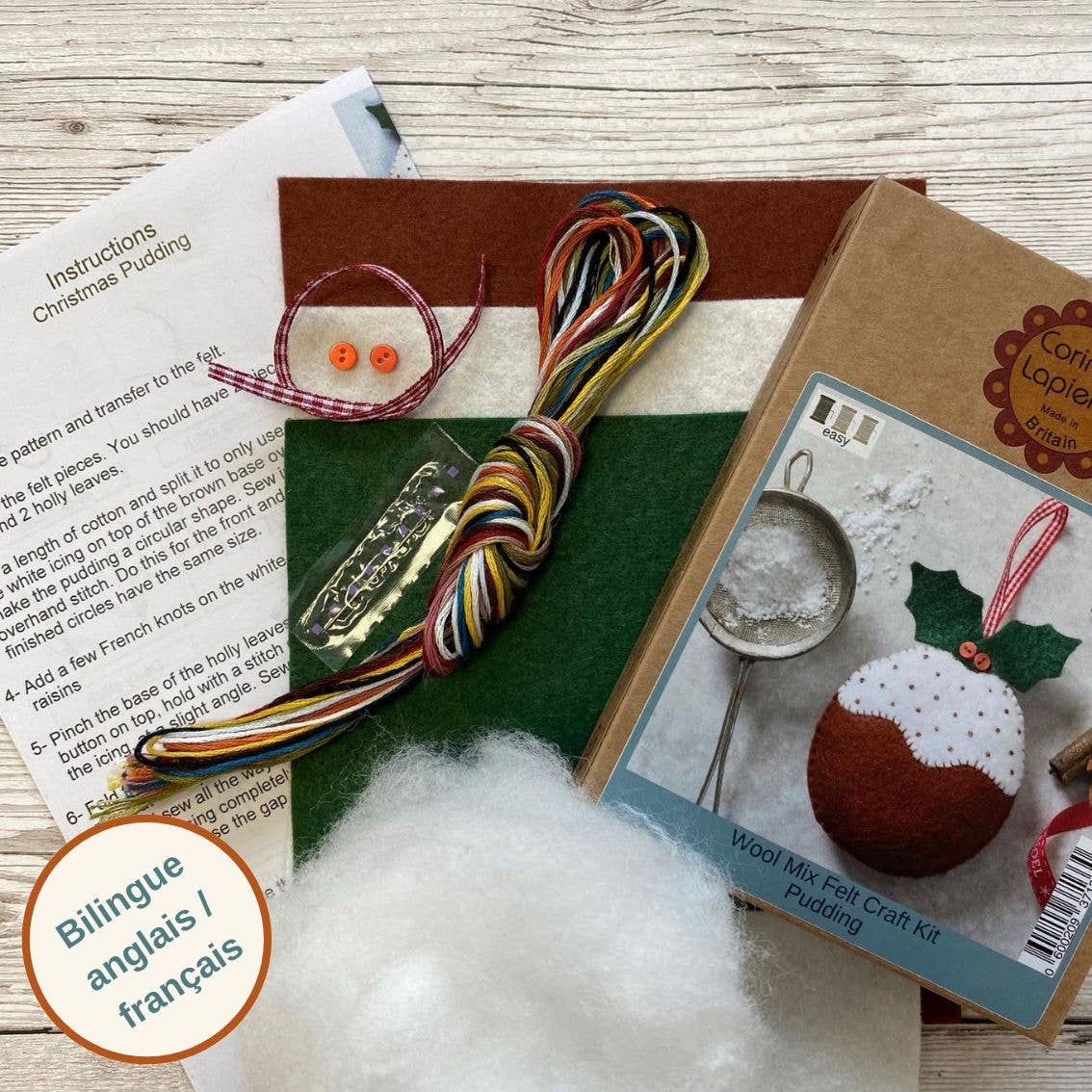 Christmas Pudding Felt Craft Mini Kit