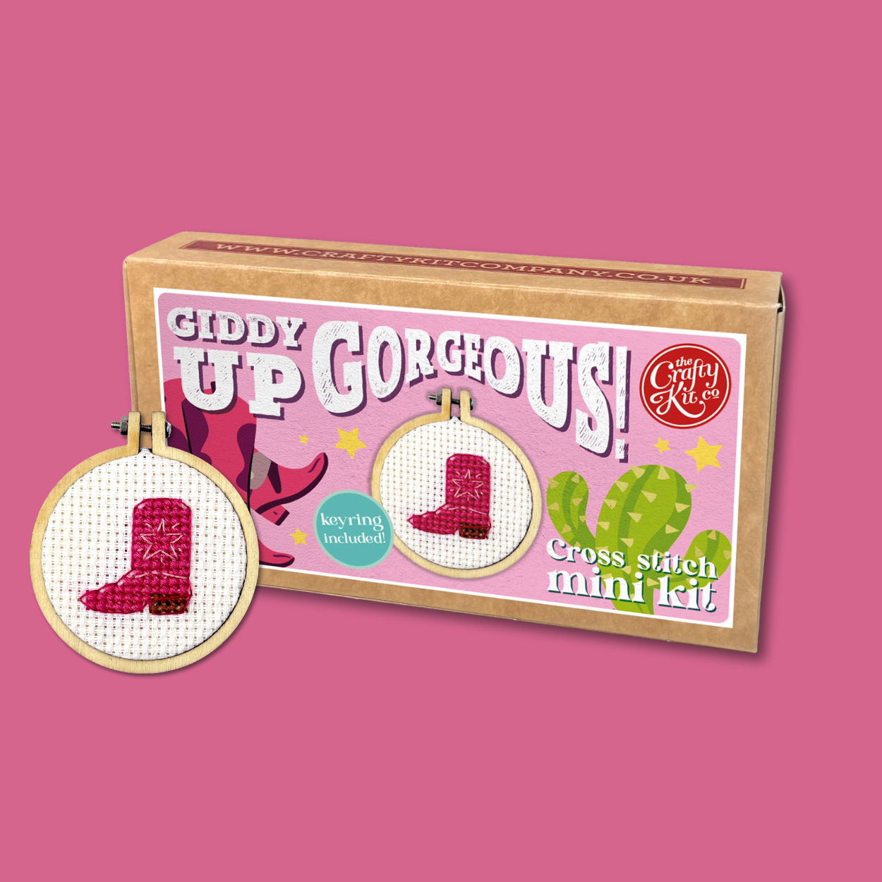 'Giddy Up Gorgeous!' Mini Matchbox Cross Stitch Kit